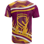 Brisbane Broncos Rugby Mascot T Shirt Fierce Athlete Graphic in Sports Style