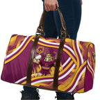 Brisbane Broncos Rugby Mascot Travel Bag Fierce Athlete Graphic in Sports Style