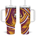 Brisbane Broncos Rugby Mascot Tumbler With Handle Fierce Athlete Graphic in Sports Style