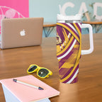 Brisbane Broncos Rugby Mascot Tumbler With Handle Fierce Athlete Graphic in Sports Style