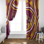 Brisbane Broncos Rugby Mascot Window Curtain Fierce Athlete Graphic in Sports Style