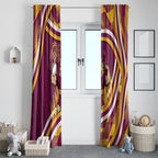 Brisbane Broncos Rugby Mascot Window Curtain Fierce Athlete Graphic in Sports Style