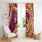 Brisbane Broncos Rugby Mascot Window Curtain Fierce Athlete Graphic in Sports Style