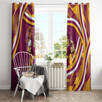 Brisbane Broncos Rugby Mascot Window Curtain Fierce Athlete Graphic in Sports Style