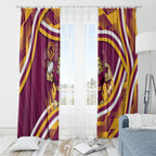 Brisbane Broncos Rugby Mascot Window Curtain Fierce Athlete Graphic in Sports Style
