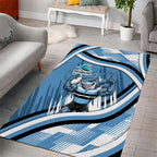 Cronulla Sharks Rugby Mascot Area Rug Fierce Athlete Graphic in Sports Style