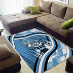 Cronulla Sharks Rugby Mascot Area Rug Fierce Athlete Graphic in Sports Style