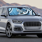 Cronulla Sharks Rugby Mascot Auto Sun Shade Fierce Athlete Graphic in Sports Style