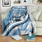 Cronulla Sharks Rugby Mascot Blanket Fierce Athlete Graphic in Sports Style