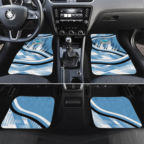Cronulla Sharks Rugby Mascot Car Mats Fierce Athlete Graphic in Sports Style