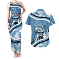 Cronulla Sharks Rugby Mascot Couples Matching Tank Maxi Dress and Hawaiian Shirt Fierce Athlete Graphic in Sports Style