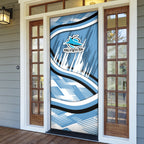 Cronulla Sharks Rugby Mascot Door Cover Fierce Athlete Graphic in Sports Style