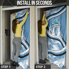 Cronulla Sharks Rugby Mascot Door Cover Fierce Athlete Graphic in Sports Style