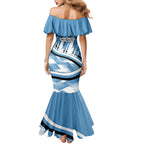 Cronulla Sharks Rugby Mascot Family Matching Mermaid Dress and Hawaiian Shirt Fierce Athlete Graphic in Sports Style