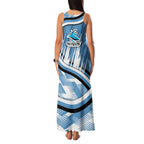 Cronulla Sharks Rugby Mascot Family Matching Tank Maxi Dress and Hawaiian Shirt Fierce Athlete Graphic in Sports Style