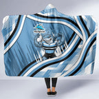 Cronulla Sharks Rugby Mascot Hooded Blanket Fierce Athlete Graphic in Sports Style