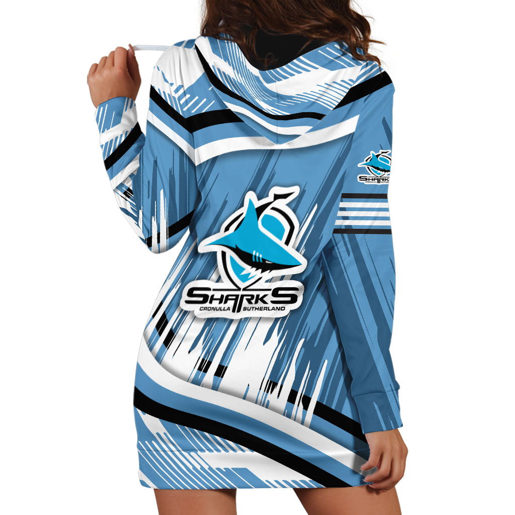 Cronulla Sharks Rugby Mascot Hoodie Dress Fierce Athlete Graphic in Sports Style
