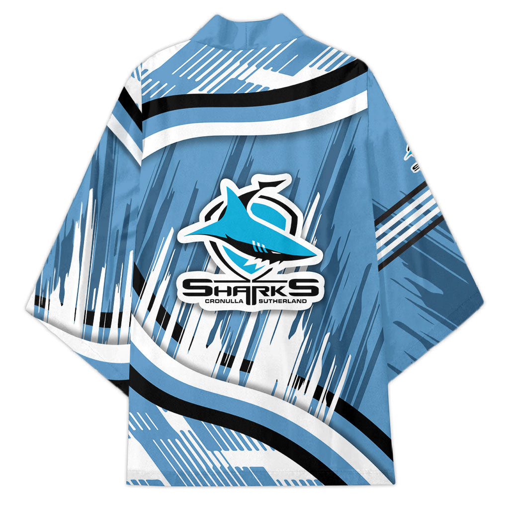 Cronulla Sharks Rugby Mascot Kimono Fierce Athlete Graphic in Sports Style