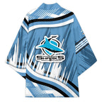 Cronulla Sharks Rugby Mascot Kimono Fierce Athlete Graphic in Sports Style