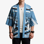 Cronulla Sharks Rugby Mascot Kimono Fierce Athlete Graphic in Sports Style