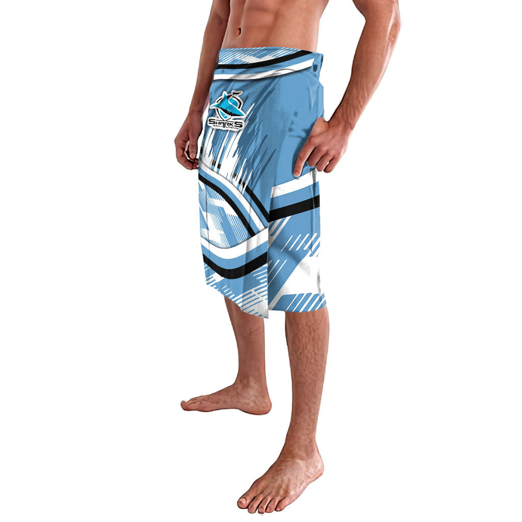 Cronulla Sharks Rugby Mascot Lavalava Fierce Athlete Graphic in Sports Style