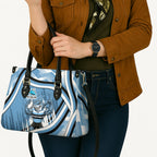 Cronulla Sharks Rugby Mascot Leather Bag Fierce Athlete Graphic in Sports Style