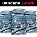 Cronulla Sharks Rugby Mascot Neck Gaiter Fierce Athlete Graphic in Sports Style