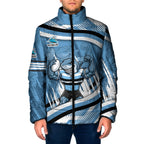 Cronulla Sharks Rugby Mascot Padded Jacket Fierce Athlete Graphic in Sports Style