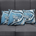 Cronulla Sharks Rugby Mascot Pillow Cover Fierce Athlete Graphic in Sports Style