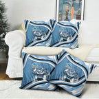 Cronulla Sharks Rugby Mascot Pillow Cover Fierce Athlete Graphic in Sports Style