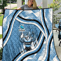 Cronulla Sharks Rugby Mascot Quilt Fierce Athlete Graphic in Sports Style