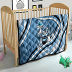 Cronulla Sharks Rugby Mascot Quilt Fierce Athlete Graphic in Sports Style