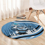Cronulla Sharks Rugby Mascot Round Carpet Fierce Athlete Graphic in Sports Style