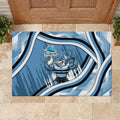 Cronulla Sharks Rugby Mascot Rubber Doormat Fierce Athlete Graphic in Sports Style