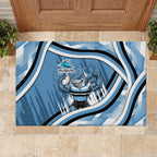 Cronulla Sharks Rugby Mascot Rubber Doormat Fierce Athlete Graphic in Sports Style