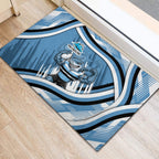 Cronulla Sharks Rugby Mascot Rubber Doormat Fierce Athlete Graphic in Sports Style
