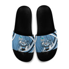 Cronulla Sharks Rugby Mascot Slide Sandals Fierce Athlete Graphic in Sports Style