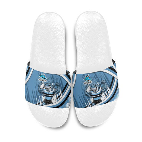 Cronulla Sharks Rugby Mascot Slide Sandals Fierce Athlete Graphic in Sports Style