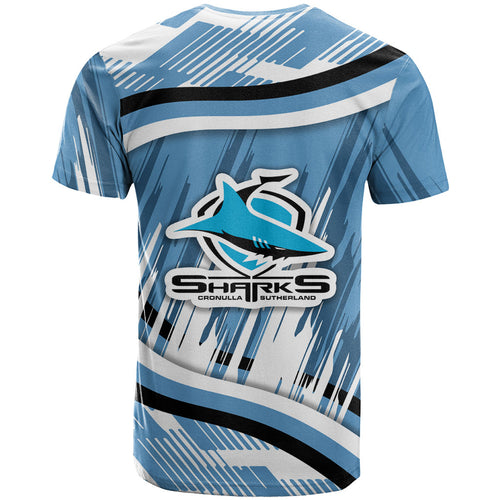 Cronulla Sharks Rugby Mascot T Shirt Fierce Athlete Graphic in Sports Style