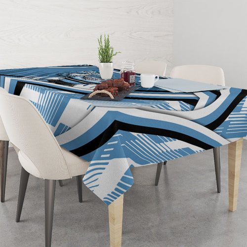 Cronulla Sharks Rugby Mascot Tablecloth Fierce Athlete Graphic in Sports Style