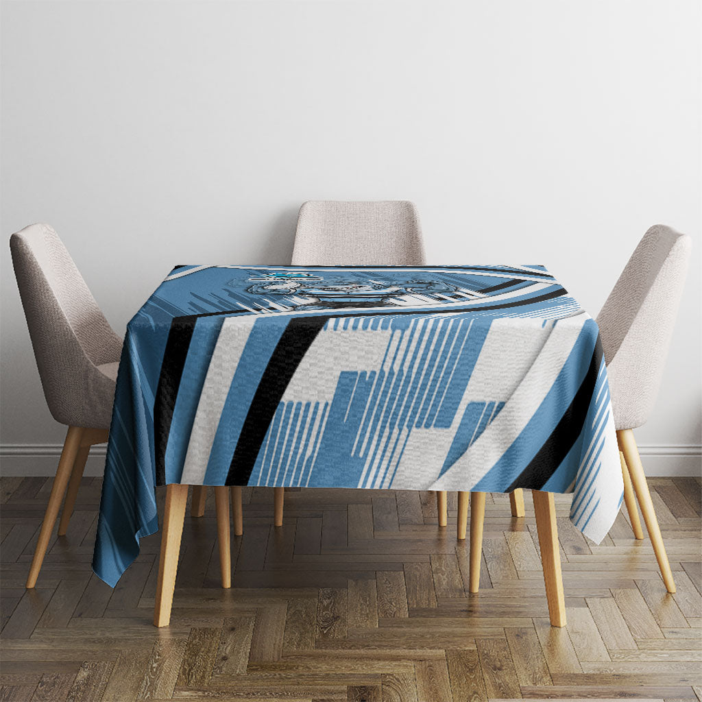 Cronulla Sharks Rugby Mascot Tablecloth Fierce Athlete Graphic in Sports Style
