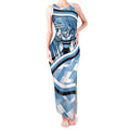 Cronulla Sharks Rugby Mascot Tank Maxi Dress Fierce Athlete Graphic in Sports Style