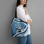 Cronulla Sharks Rugby Mascot Tote Bag Fierce Athlete Graphic in Sports Style