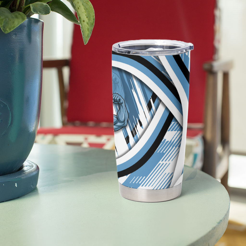 Cronulla Sharks Rugby Mascot Tumbler Cup Fierce Athlete Graphic in Sports Style