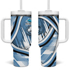 Cronulla Sharks Rugby Mascot Tumbler With Handle Fierce Athlete Graphic in Sports Style