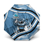 Cronulla Sharks Rugby Mascot Umbrella Fierce Athlete Graphic in Sports Style