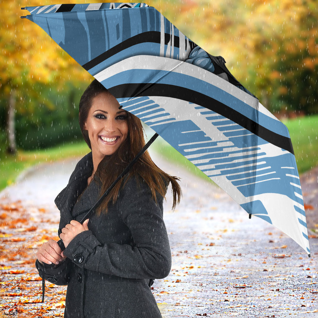 Cronulla Sharks Rugby Mascot Umbrella Fierce Athlete Graphic in Sports Style