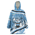 Cronulla Sharks Rugby Mascot Wearable Blanket Hoodie Fierce Athlete Graphic in Sports Style