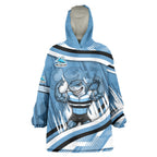Cronulla Sharks Rugby Mascot Wearable Blanket Hoodie Fierce Athlete Graphic in Sports Style