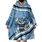 Cronulla Sharks Rugby Mascot Wearable Blanket Hoodie Fierce Athlete Graphic in Sports Style